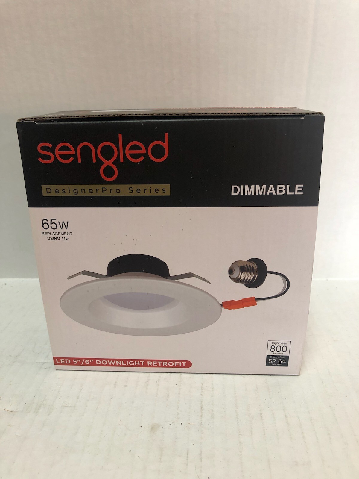 SENGLED 65W LED 5"/6" DOWNLIGHT RETROFIT DIMMABLE, 120V, 800lm Lumens