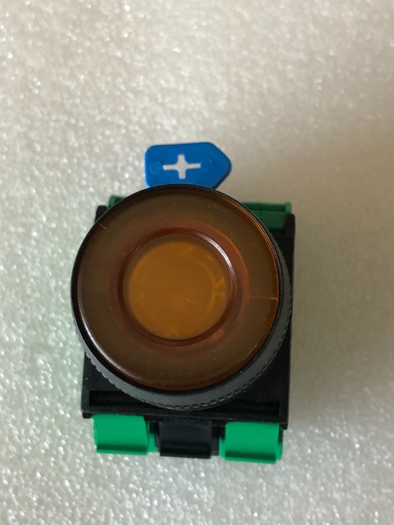 c3 Controls W22IPB-FA-FM24LW-10/10, Flush  Amber Illum. Pushbutton, 24V, 2 NO
