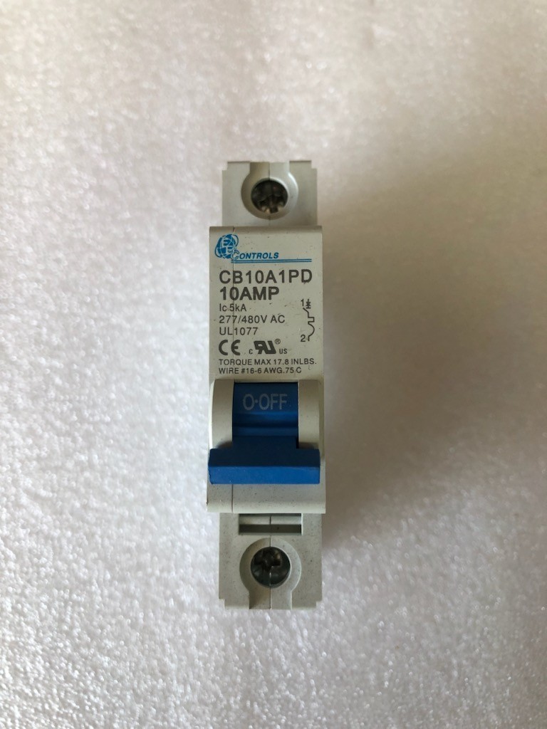 EEC Controls CB10A1PD, Circuit Breaker, 10A, 1 Pole, 480V