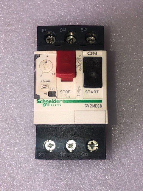 Schneider Electric GV2ME08, 2.5-4A Adjustable Manual Motor Starter