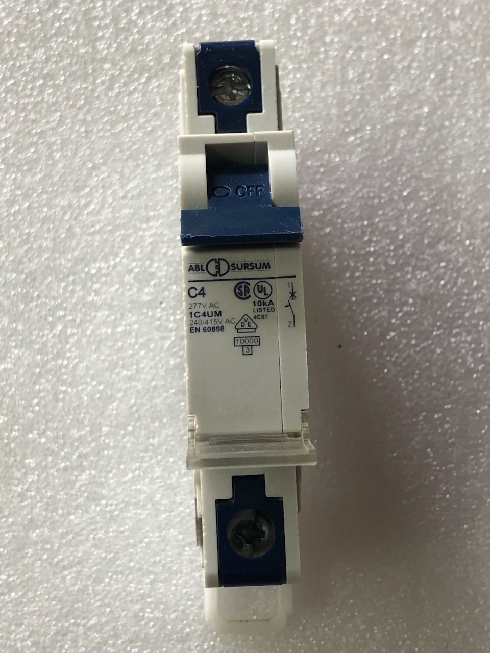 ABL Sursum (Altech) 1C4UM, Circuit Breaker, 1 Pole, 4A, 240/415V