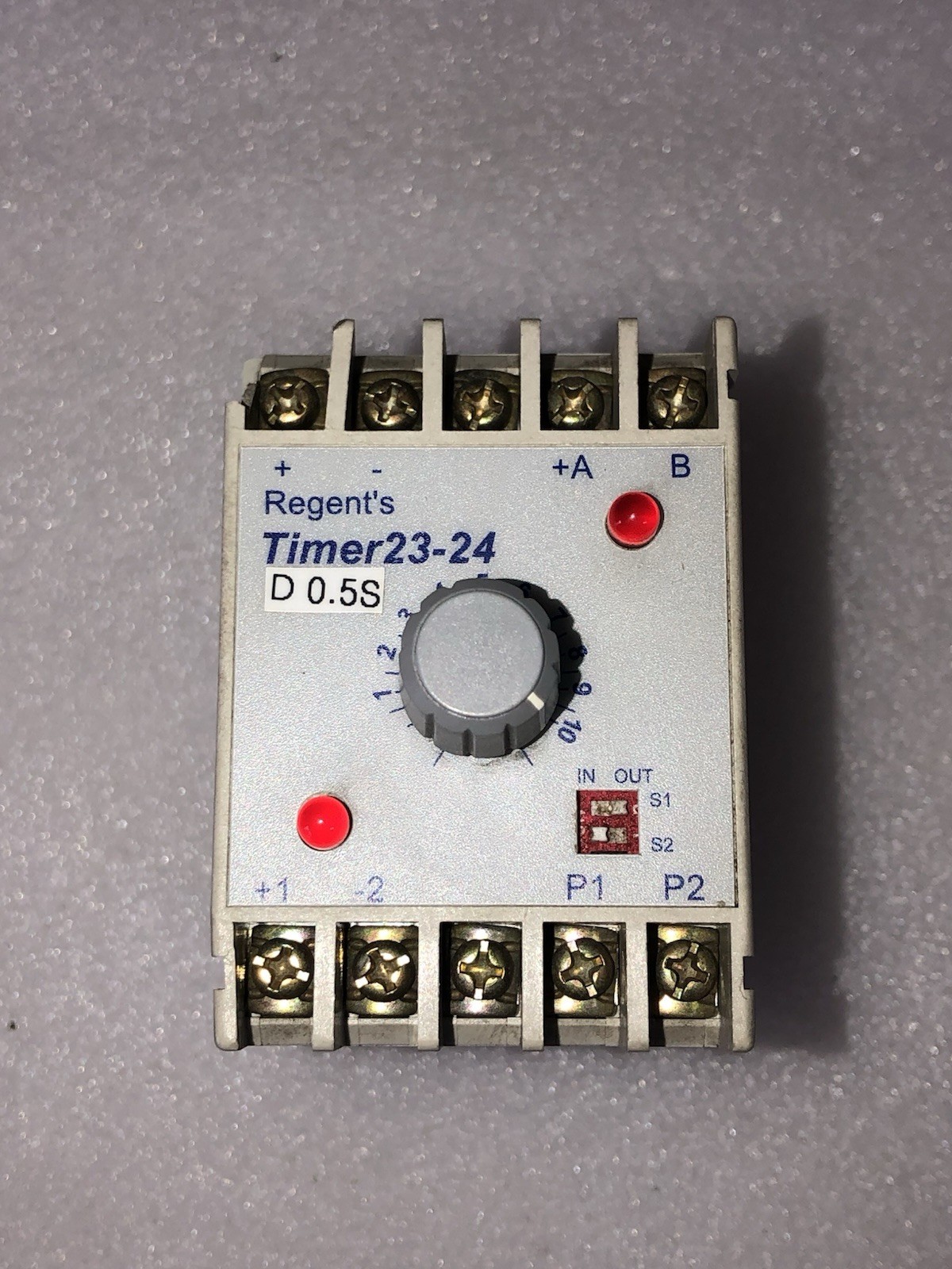 Regent’s Timer23D10S-24, Off Delay Timer, Time In Seconds, 12-32VDC Coil