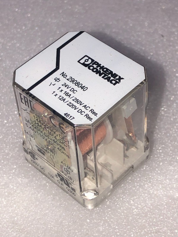 Phoenix REL-PR1-24DC/1/MB (2908040), SPST Hi Power Relay for DC Loads, 24V Coil