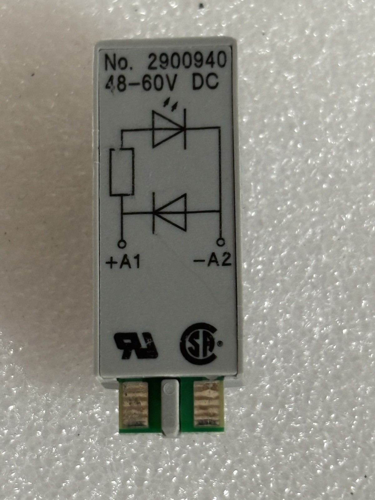 Phoenix 2900940, RIF-LDP-48-60-DC, Plug-in Module, w/diode, 48-60VDC (Bag of 10)