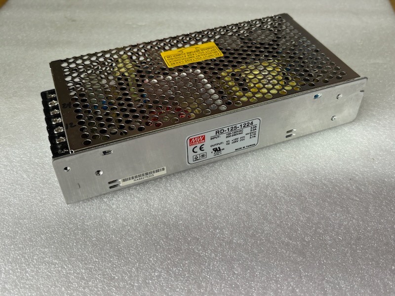 Mean Well RD-125-1224, Dual Voltage Power Supply, 12V @ 3.7A, 24V @ 3.7A
