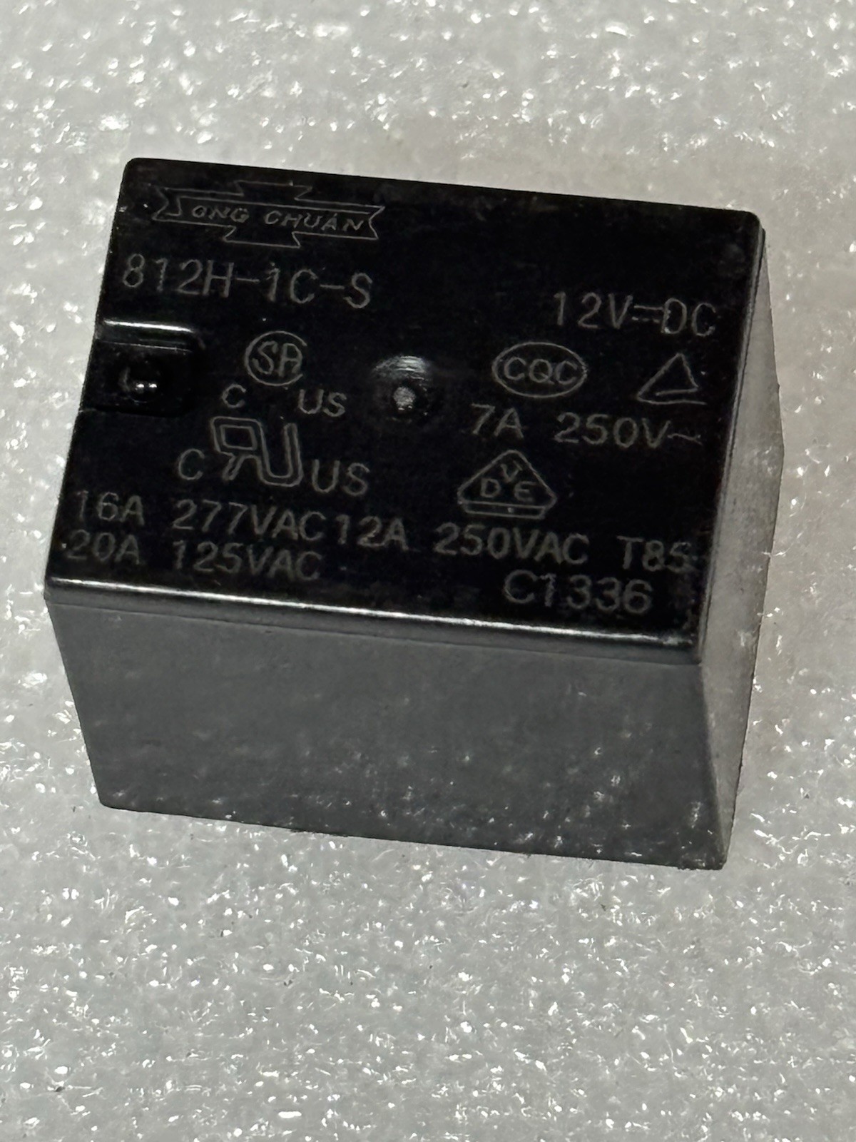 Song Chuan Relay, 812H-1C-S, 12VDC Coil