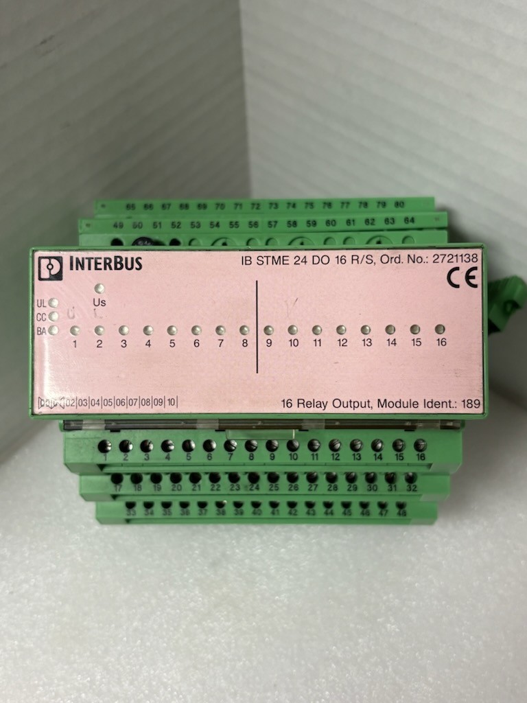 Phoenix Contact 2721138, 16 Channel Relay Output Interbus Terminal
