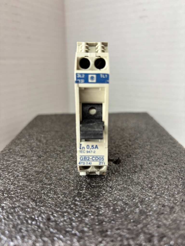 Telemecanique GB2CD05, Circuit Breaker, .5A, 1 Pole + N, 240VAC