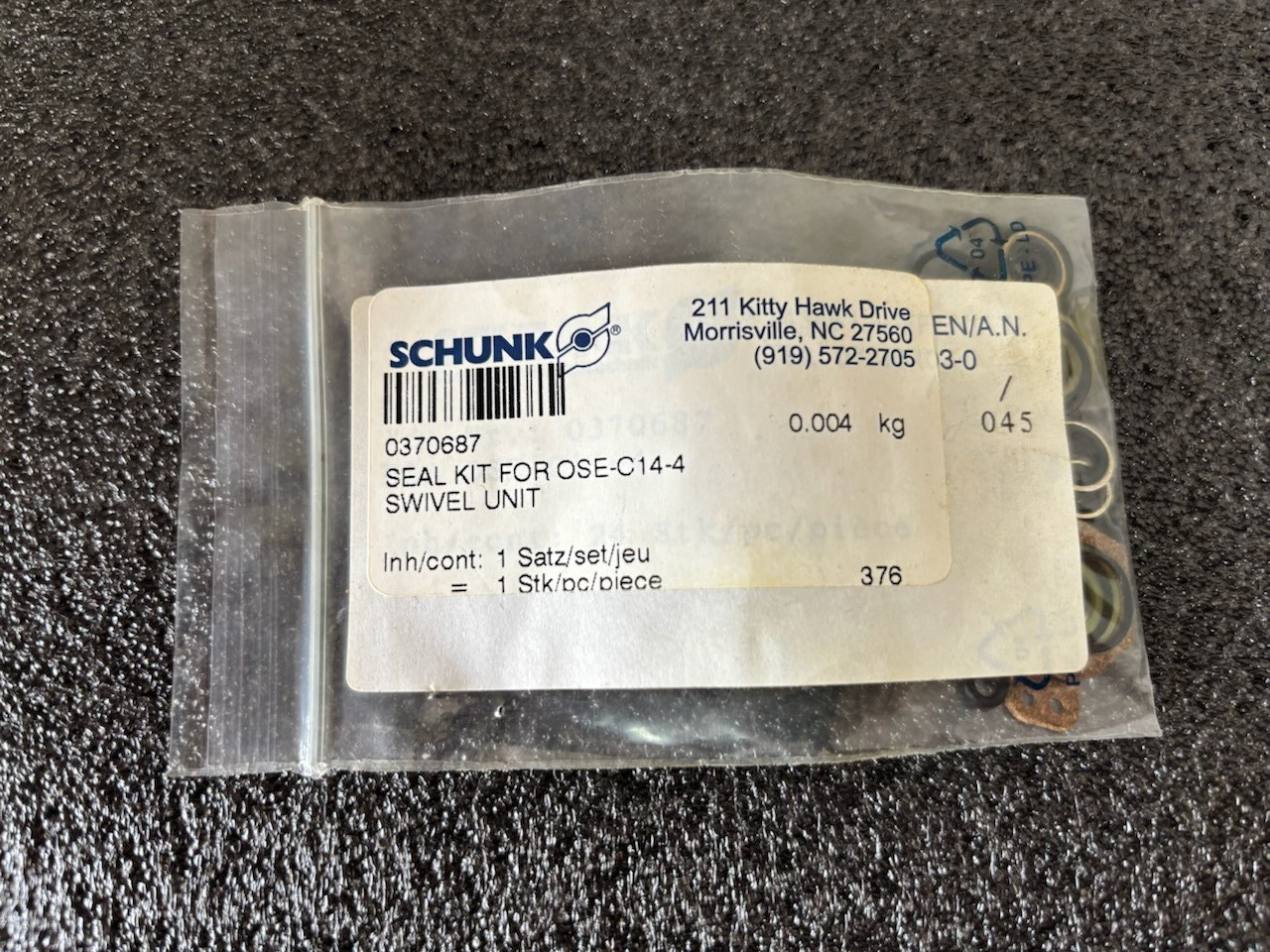 Schunk 0370687, Seal Kit for OSE-C14-4 Swivel Unit