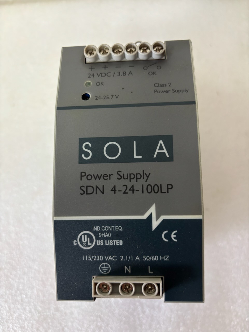 Sola SDN 4-24-100LP Power Supply 24VDC 4A 120W DIN Rail
