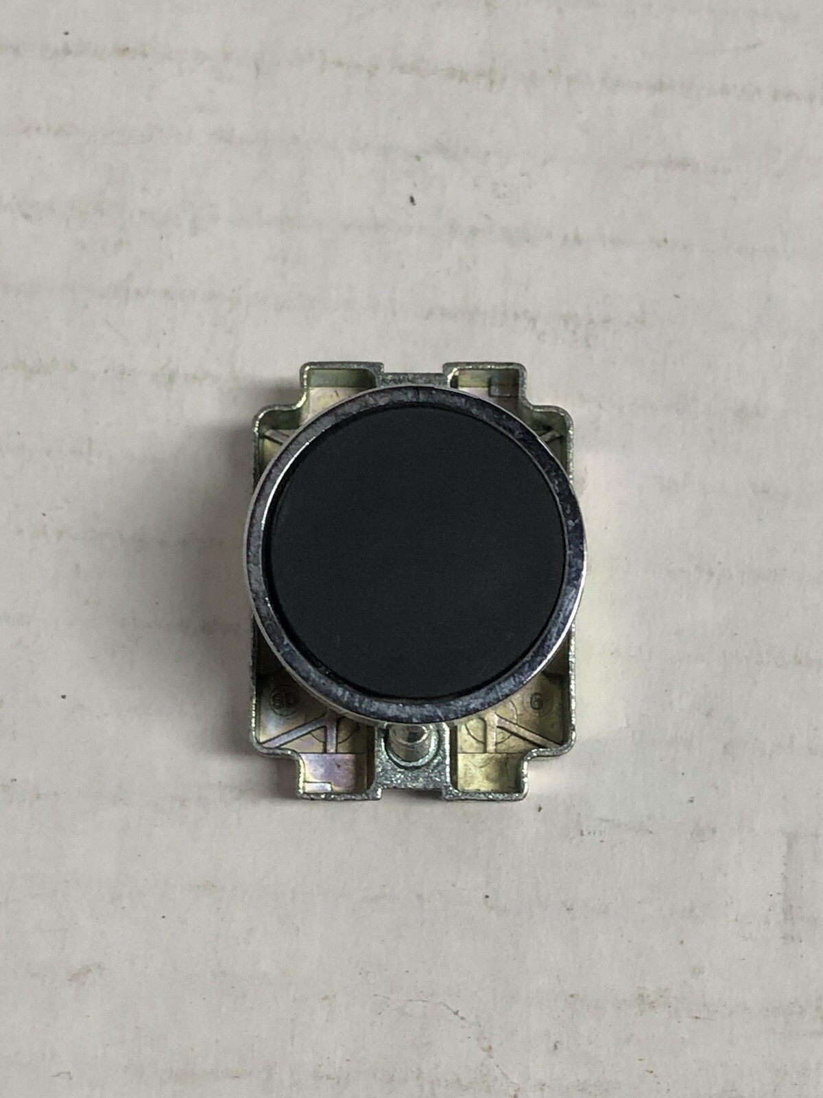 Altech 2AF2, Black Flush Push Button, 22mm, Chrome Finish