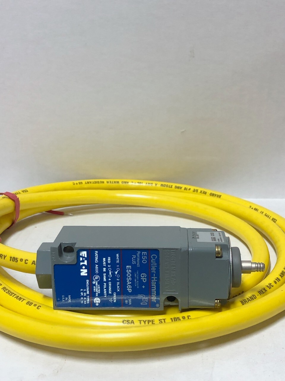 Cutler Hammer #E50AW26P, Limit Switch, 1 N.O, 1 N.C., 8 FT Cable