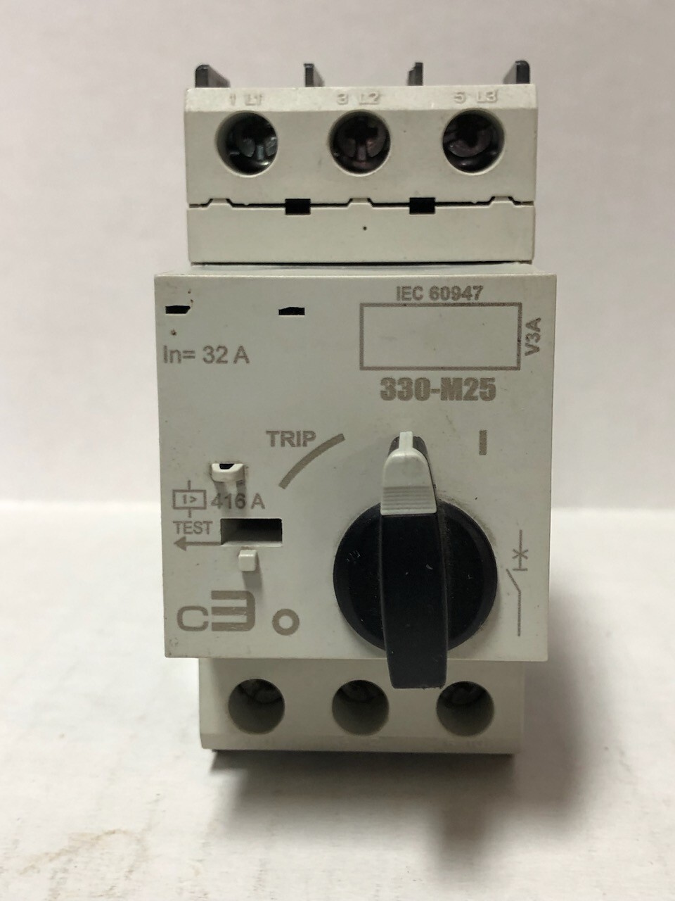 c3 Controls #330-M25S2U32, 32A Manual Motor Starter w/Magnetic Trip Element