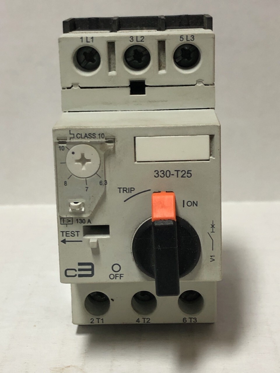 c3 Controls #330-T25S2U10, 6.3-10A Adjustable Motor Protection Circuit Breaker